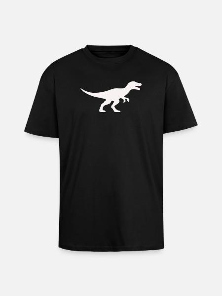 Raptor T Rex Silhouette - Unisex Oversized Heavyweight T-shirt - black