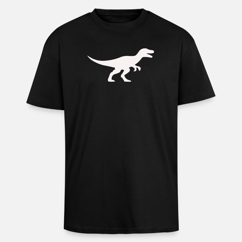 Raptor T Rex Silhouette - Unisex Oversized Heavyweight T-shirt - black