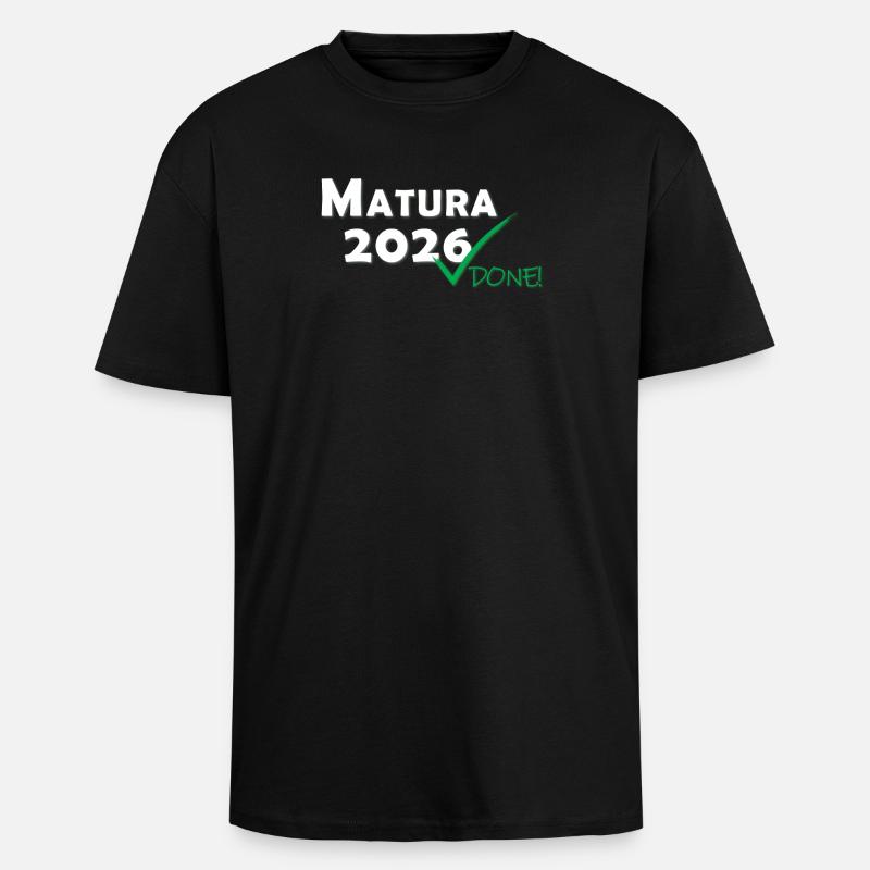 Matura 2026 Done - Unisex Oversized Heavyweight T-shirt - black