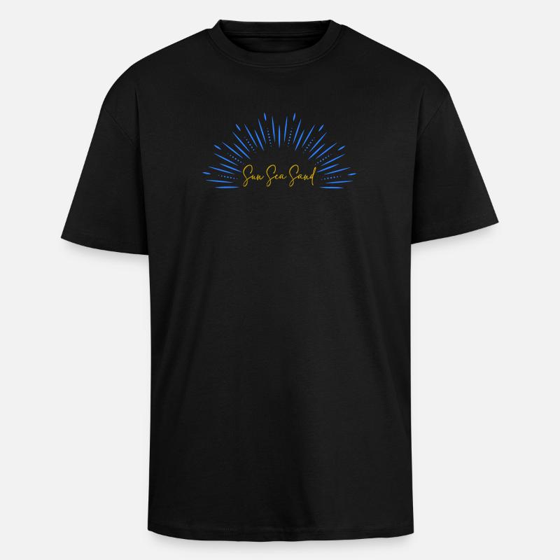 Sun Sea Sand - T-shirt unisexe oversize épais - noir