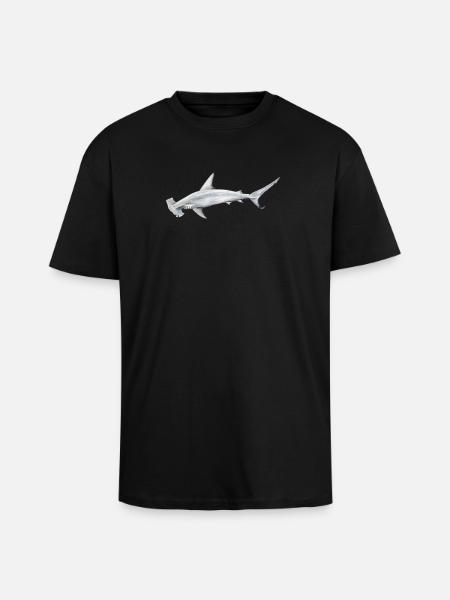 requin Martillon - requin-marteau - Réquin - T-shirt unisexe oversize épais - noir