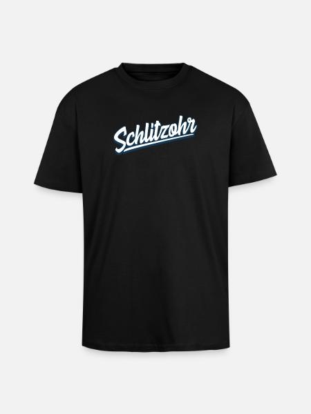 Schlitzohr - Schweizerdeutsch - Mundart - Dialekt - Oversized Heavyweight Unisex T-Shirt - Schwarz