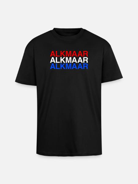 ALKMAAR Netherlands Netherlands Flag - Unisex Oversized Heavyweight T-shirt - black