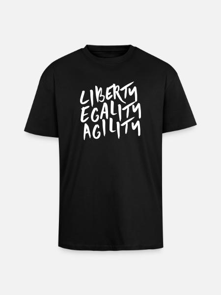 Liberty Egality Agility - T-shirt unisexe oversize épais - noir