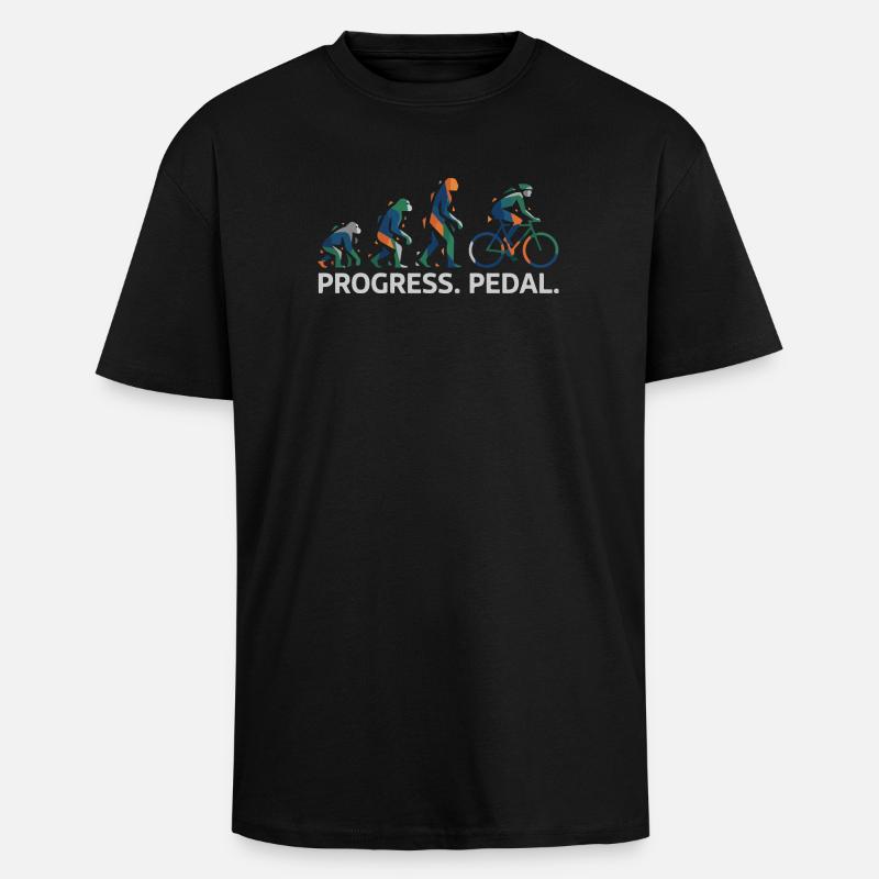 Évolution de la pédale Progress - T-shirt unisexe oversize épais - noir