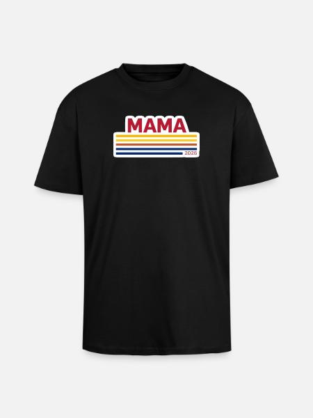 Mama 2026 Retro - Oversized Heavyweight Unisex T-Shirt - Schwarz