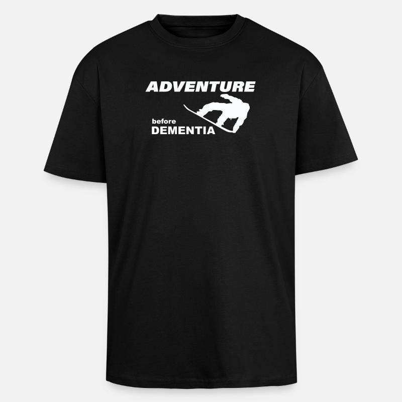 SNOWBOARD ADVENTURE - Oversized Heavyweight Unisex T-Shirt - Schwarz