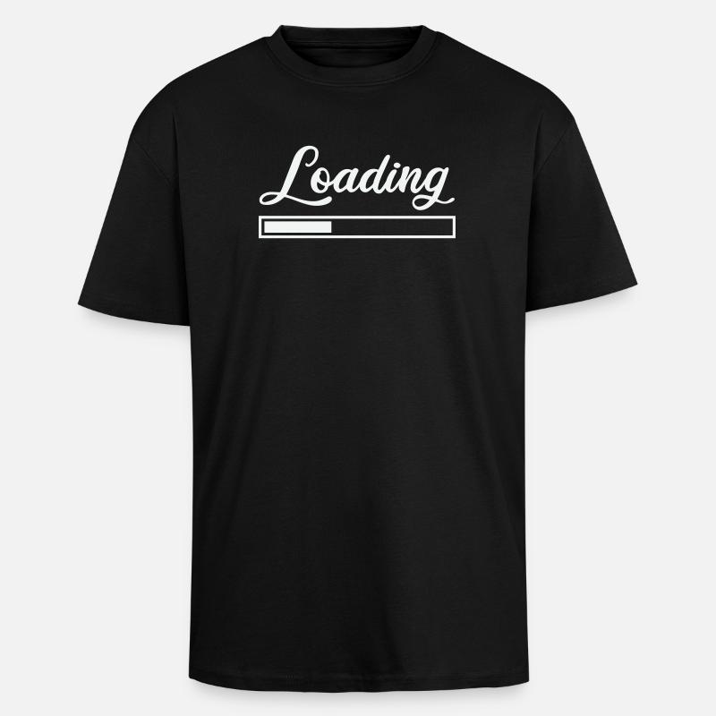 Loading - Oversized Heavyweight Unisex T-Shirt - Schwarz