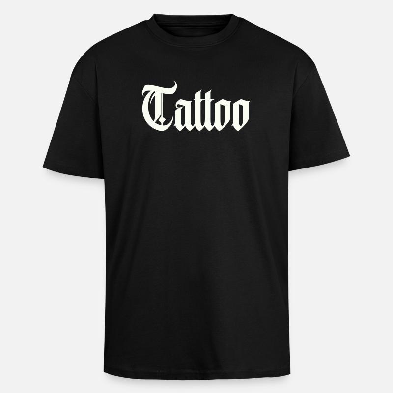 tattoo - Oversized Heavyweight Unisex T-Shirt - Schwarz