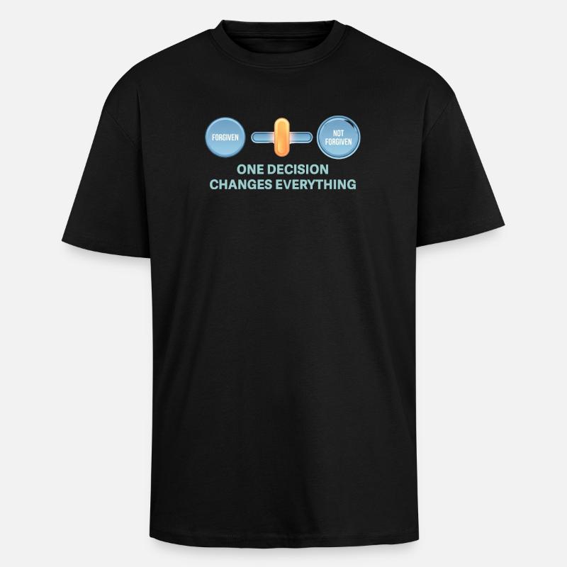 One decision changes everything - Unisex Oversized Heavyweight T-shirt - black
