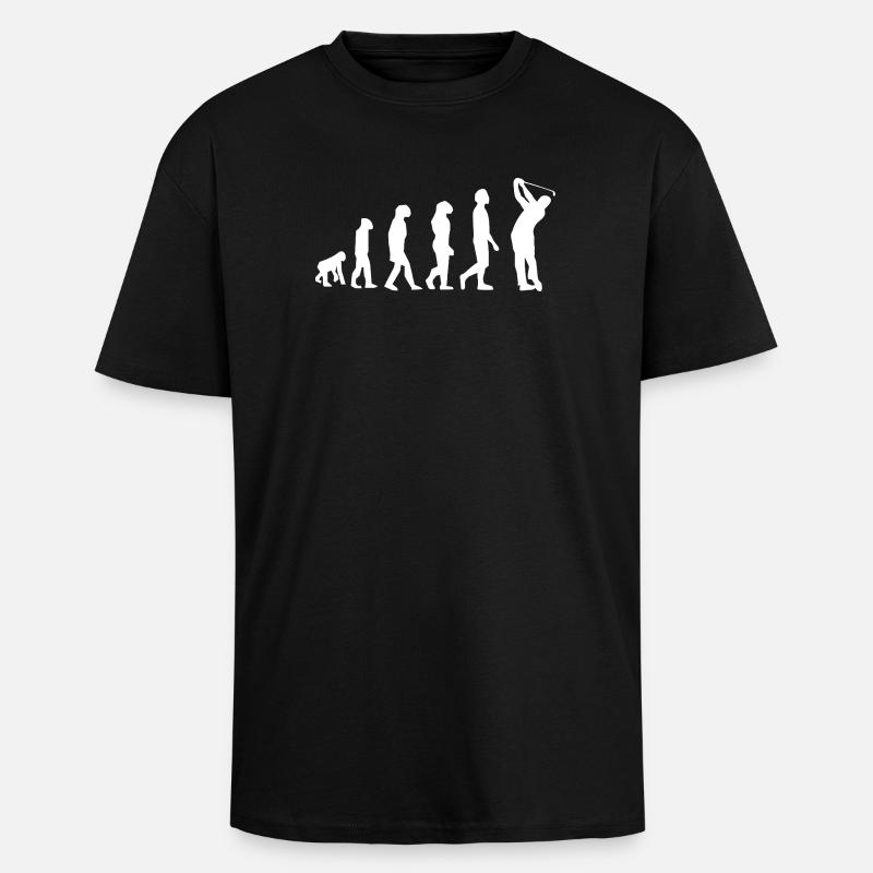 Entwicklung des Golfschwungs - Oversized Heavyweight Unisex T-Shirt - Schwarz