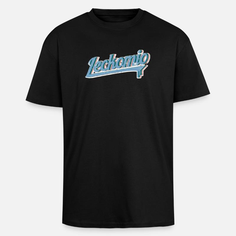Leckomio - Lustiger Spruch - Eiscreme - Frech - Oversized Heavyweight Unisex T-Shirt - Schwarz