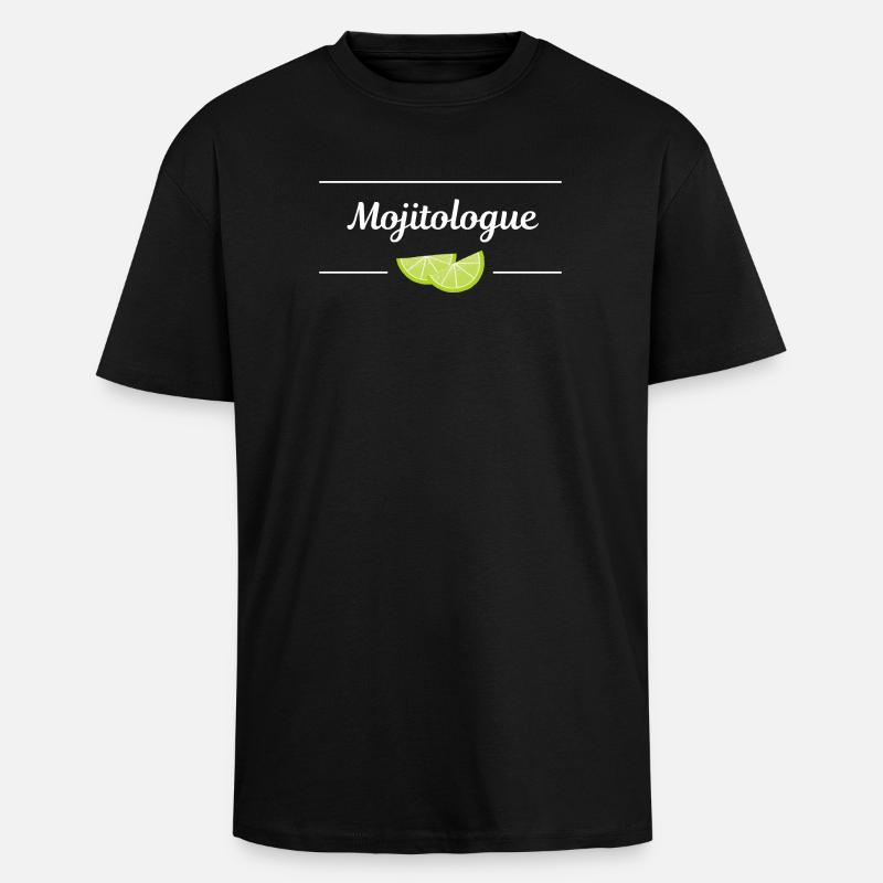 Mojitologue - T-shirt unisexe oversize épais - noir