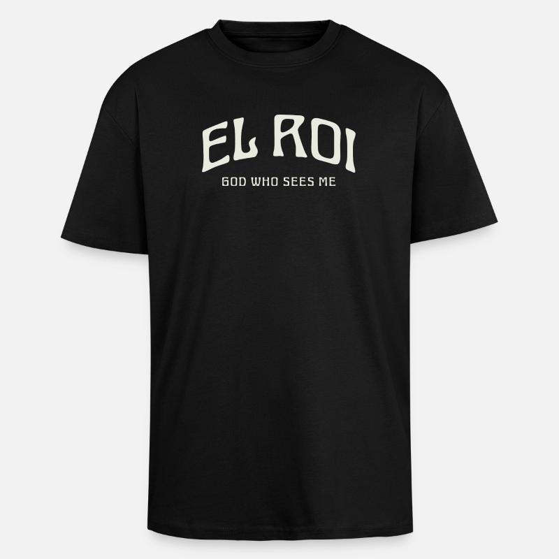 EL ROI Gott, der mich sieht. - Oversized Heavyweight Unisex T-Shirt - Schwarz