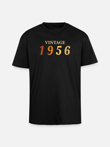 Tee 70 Ans Légende Né(e) 1956 - T-shirt unisexe oversize épais - noir