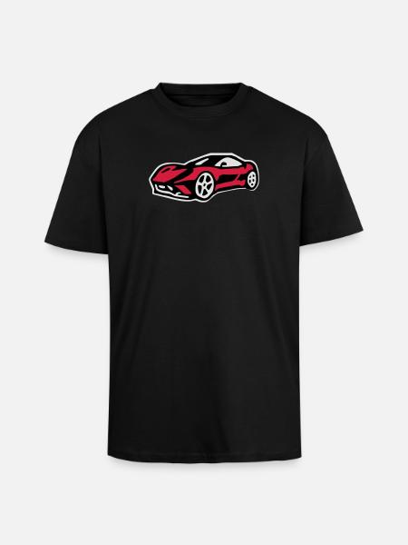 ferari - Oversized Heavyweight Unisex T-Shirt - Schwarz