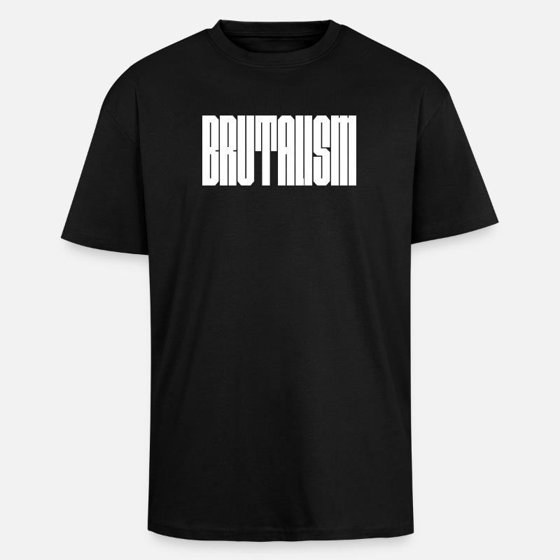 Bold Brutalism logo design - Unisex Oversized Heavyweight T-shirt - black