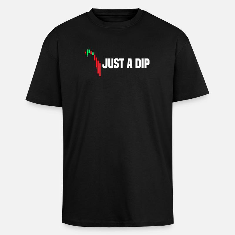 Juste une baisse du marché boursier - T-shirt unisexe oversize épais - noir