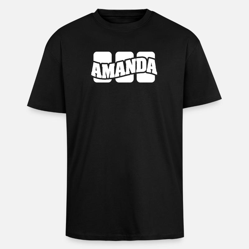 Amanda - Oversized Heavyweight Unisex T-Shirt - Schwarz