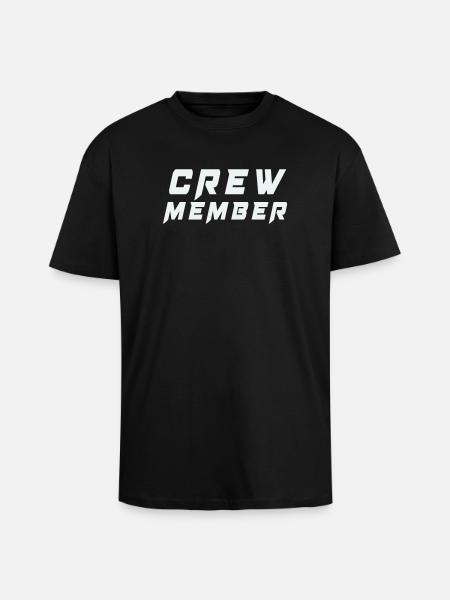 Crew Member Patch Tee - Unisex Oversized Heavyweight T-shirt - black