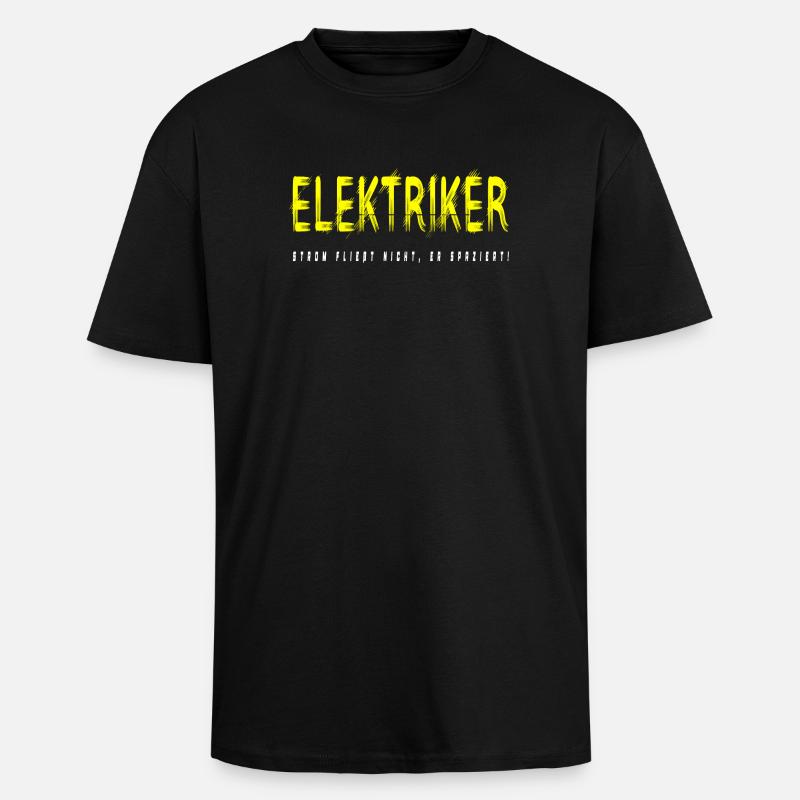 Elektriker Handwerker Design - Oversized Heavyweight Unisex T-Shirt - Schwarz