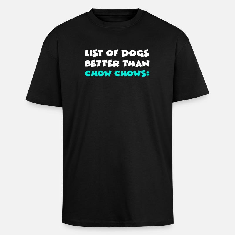 Chow Chow - T-shirt unisexe oversize épais - noir
