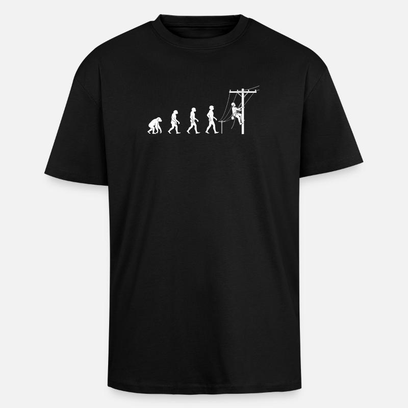 Évolution vers la technologie réseau - T-shirt unisexe oversize épais - noir