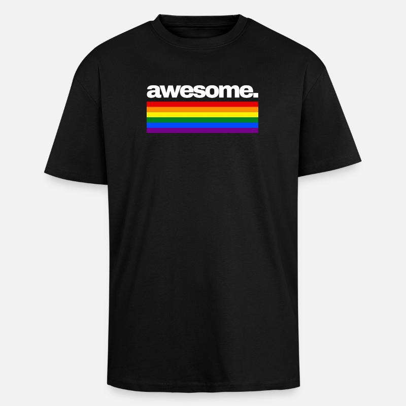 awesome - Unisex Oversized Heavyweight T-shirt - black