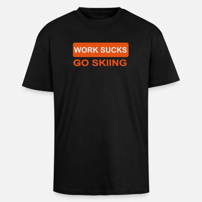 ski - Unisex Oversized Heavyweight T-shirt - black