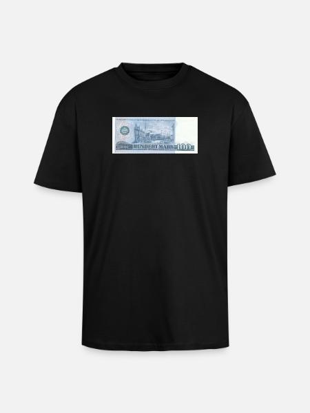 100 marks de la RDA - T-shirt unisexe oversize épais - noir