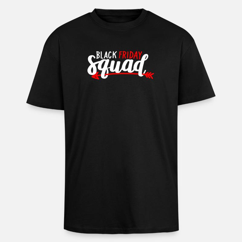 Black Friday Squad Tee - Unisex Oversized Heavyweight T-shirt - black