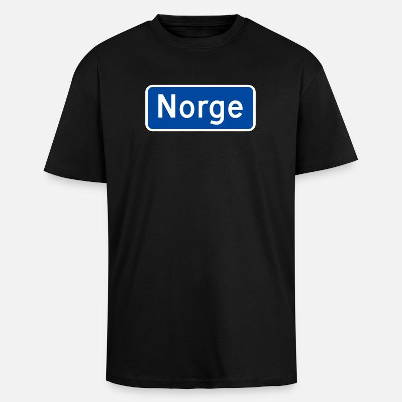 Norwegen - Oversized Heavyweight Unisex T-Shirt - Schwarz