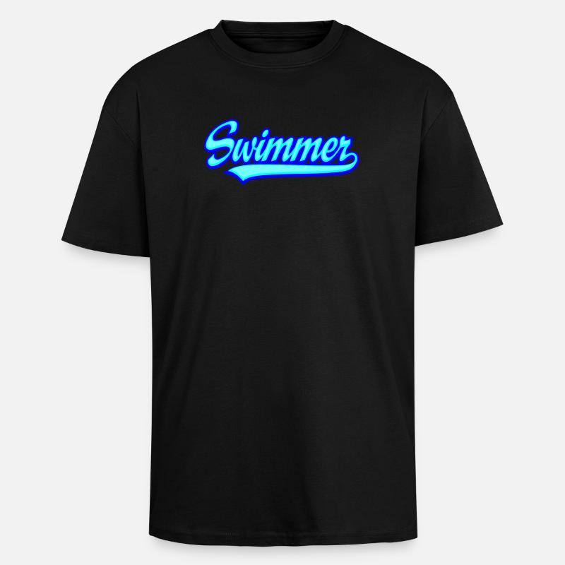 Swimmer - Unisex Oversized Heavyweight T-shirt - black