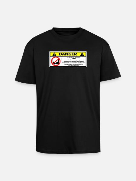 Danger Turbo - T-shirt unisexe oversize épais - noir