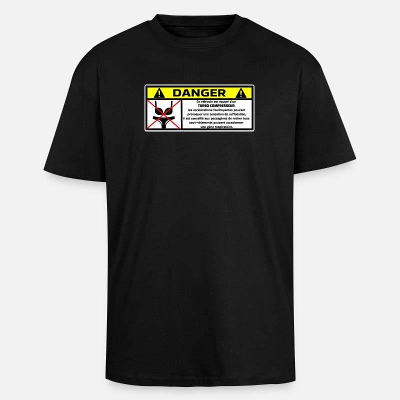 automobile - T-shirt unisexe oversize épais - noir