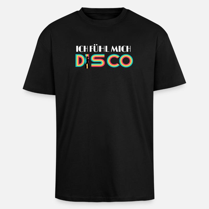 I FEEL DISCO, - Unisex Oversized Heavyweight T-shirt - black
