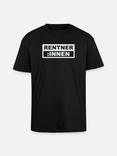Lustiges Rentner-Design - Oversized Heavyweight Unisex T-Shirt - Schwarz