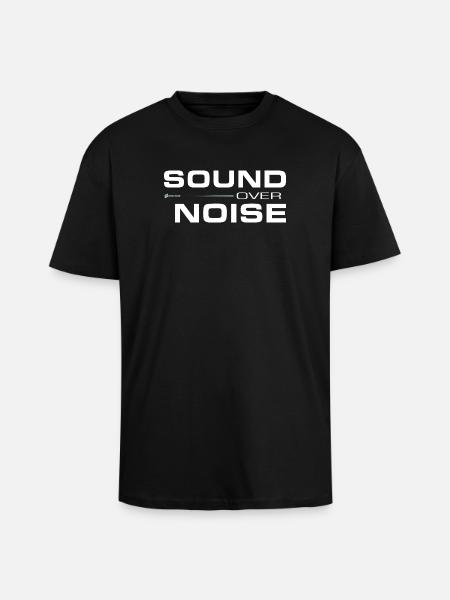 Son plutôt que bruit - T-shirt unisexe oversize épais - noir