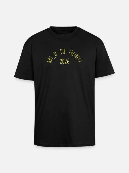 ABITUR: Ab_In die Freiheit - Oversized Heavyweight Unisex T-Shirt - Schwarz