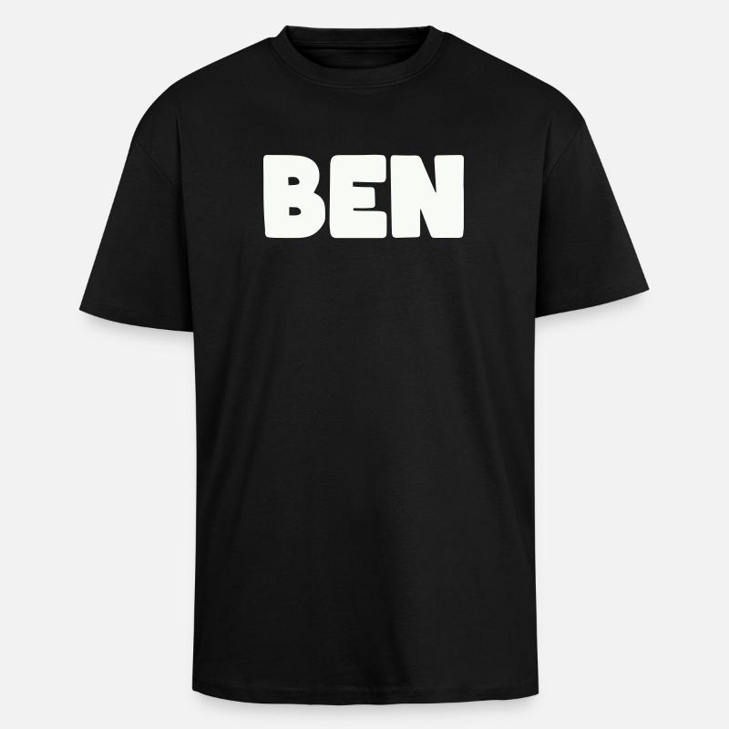 Ben Name - Oversized Heavyweight Unisex T-Shirt - Schwarz