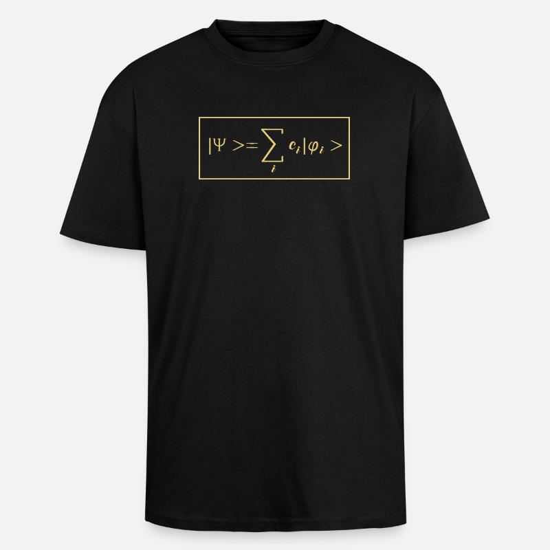 Quantenphysik Quanten Physik Quantensprung - Oversized Heavyweight Unisex T-Shirt - Schwarz