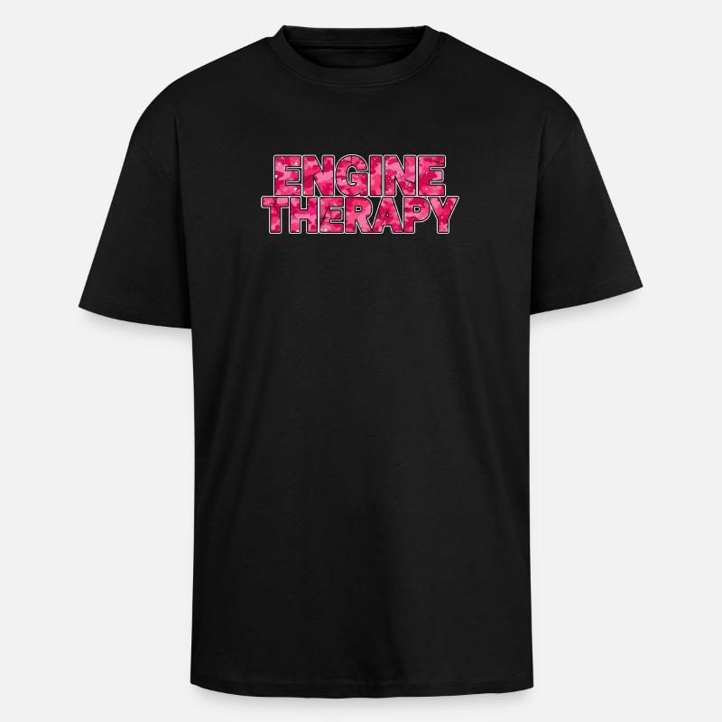 Engine Therapy Car Scene Style - Unisex Oversized Heavyweight T-shirt - black