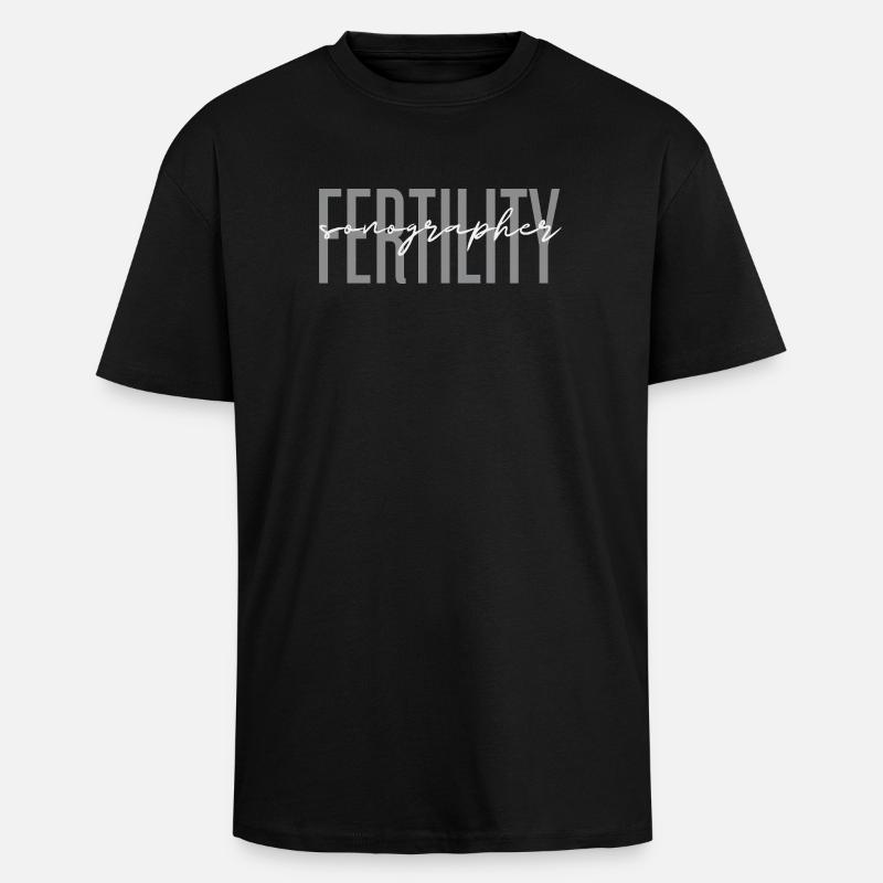 Échographiste de fertilité – Technologue en échographie - T-shirt unisexe oversize épais - noir