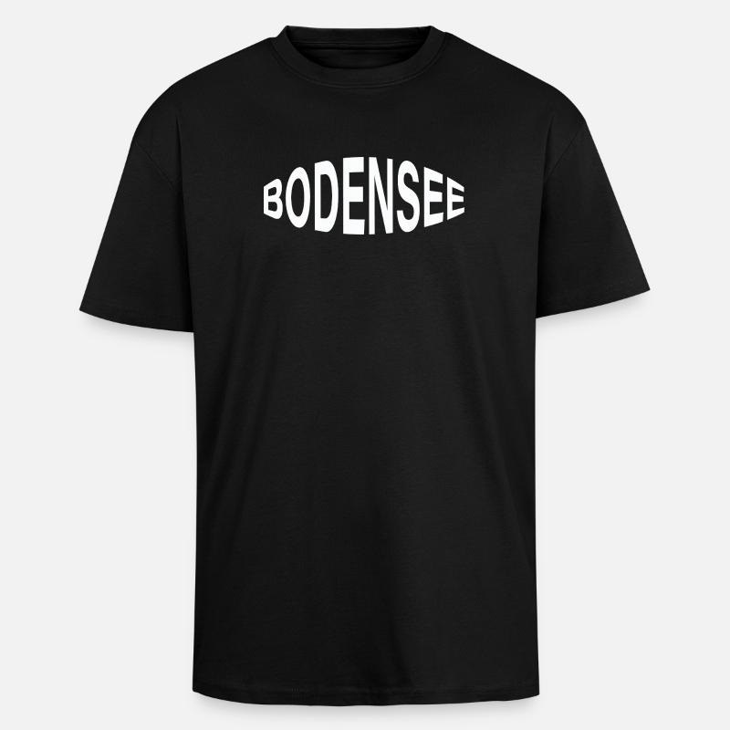 BODENSEE - Oversized Heavyweight Unisex T-Shirt - Schwarz