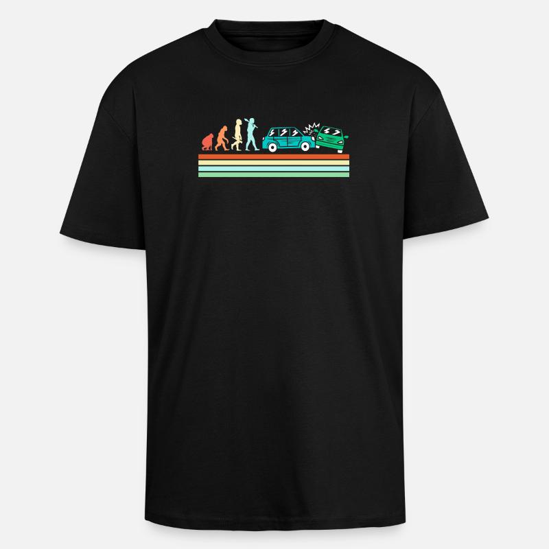 Demolition Derby - Oversized Heavyweight Unisex T-Shirt - Schwarz