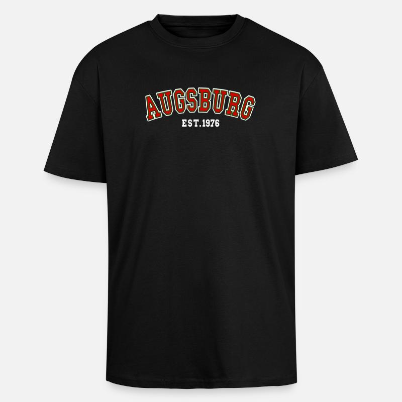 Augsburg Est. 1976 - Unisex Oversized Heavyweight T-shirt - black