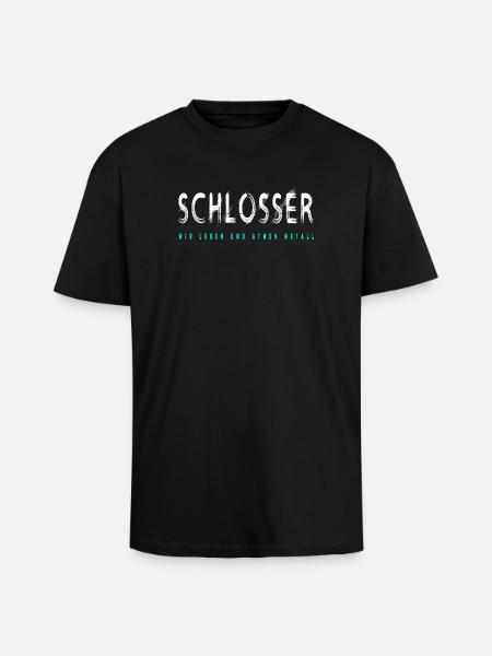 Schlosser Handwerker Design - Oversized Heavyweight Unisex T-Shirt - Schwarz