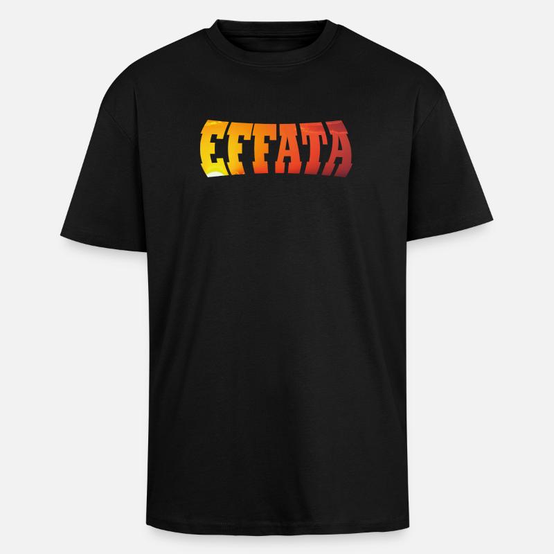 EFFATA - Unisex Oversized Heavyweight T-shirt - black