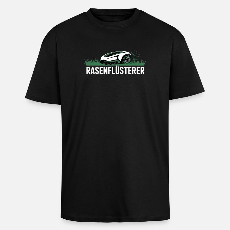 Rasenflüsterer Garten Rasenmäher Rasenflüsterer - Oversized Heavyweight Unisex T-Shirt - Schwarz