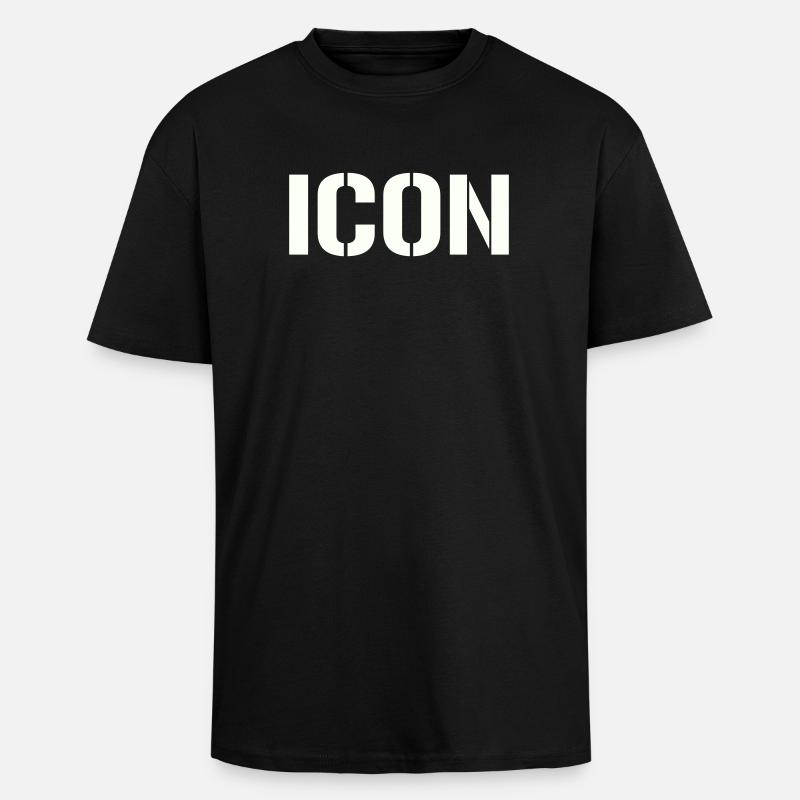 Icon - Oversized Heavyweight Unisex T-Shirt - Schwarz